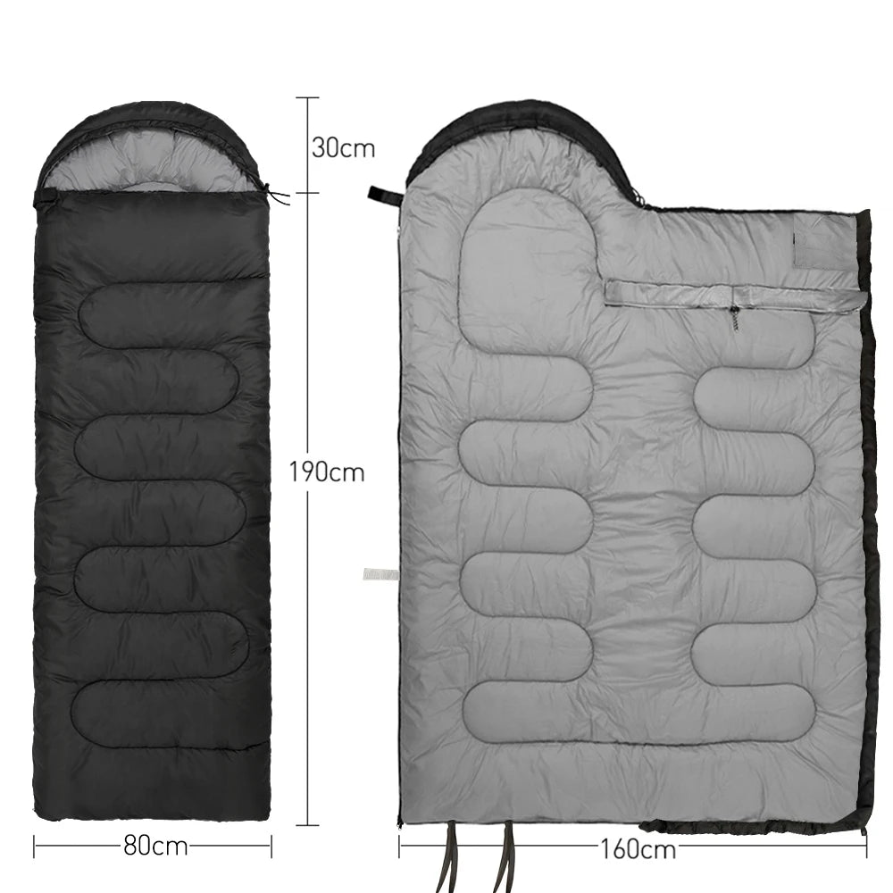 MUNICotton-Sac de couchage de camping léger, enveloppe chaude, sac à dos extérieur, hiver, 4 saisons